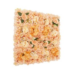12 Pack Champagne Warm Tones Artificial Flower Panels Durable Fade Proof Decor
