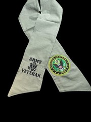 US Army Seal (Green) Cotton Wreath Sash (2 Logos) 50k Stitch