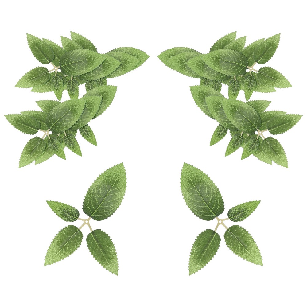 50Pcs Cherry Blossom Four Fake Leaves Artificial Plants Greenery Decorations