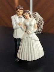Vtg 1940s 1950s Wedding Cake Topper