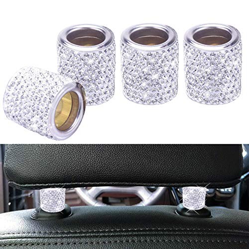 Car Headrest Head Rest Collars Rings Decor Bling Bling Crystal Diamond Ice