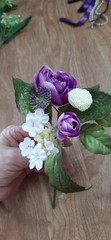 Lavender purple wedding flowers for decorations Bells Tablecovers Streamers Misc