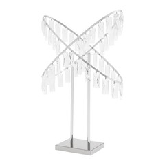 X-Shaped Crystal Flower Stand,Flower Stand Decoration for Wedding/Birthday/Party