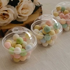 50 Clear 7 oz Round Plastic Dessert Cups with Dome Lid Disposable Tableware