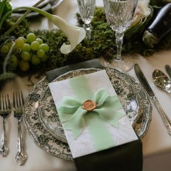 100 Set Wedding Invitation Kit Wedding Vellum Jackets Bulk for 5X7 Sage Green En