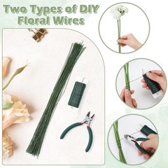 DIY Floral Arrangement Kit – Boutonniere Pins, Wires & Elegant Ribbon Included