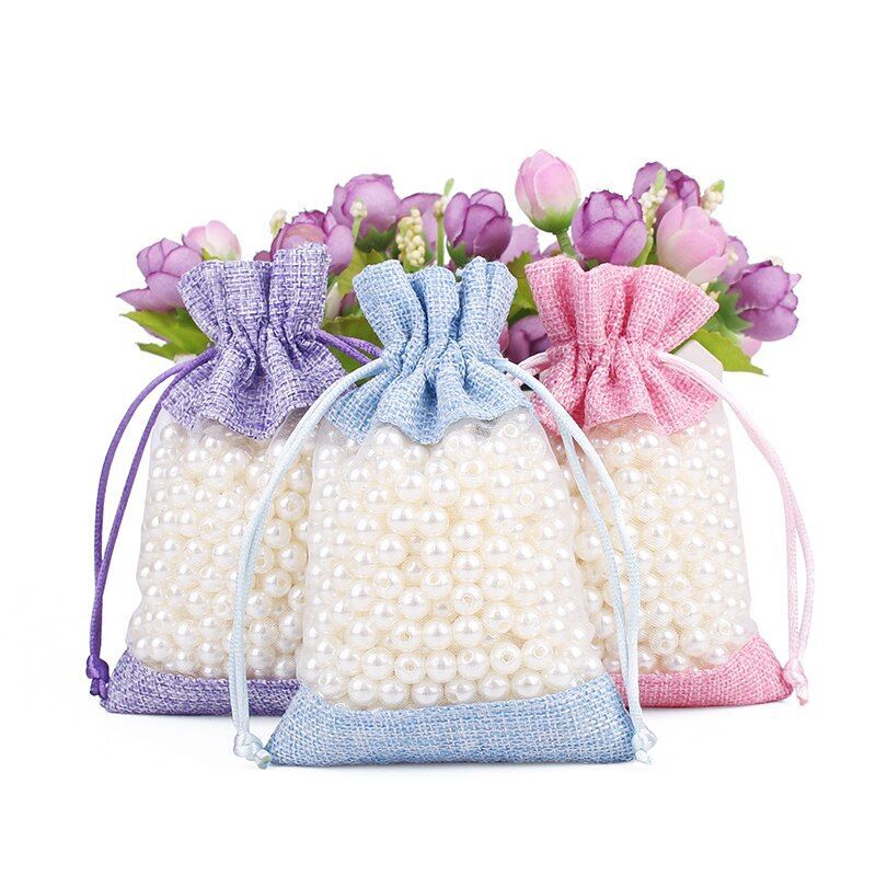 50pcs 15×20 17×23 20×30 25x35cm Organza Jewelry Pouch Bag For Gifts & Souvenirs