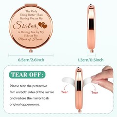 Bridesmaid Gifts for Wedding Day Compact Mirror Bridesmaid Gifts for Women