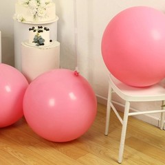 5 PINK 36″ Biodegradable Latex Matte Pastel Balloons Party Wedding Decorations