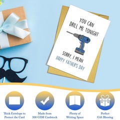 Nchigedy Funny Fathers Day Card for Husband Boyfriend, Naughty Father’s Day C…