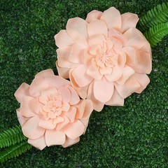 4 pcs 24″ Blush Artificial Daisy Flowers for Wall Backdrop Party Wedding Craft