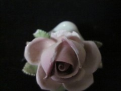 Lot of 10 Handarbeit Germany Porcelain Pink Cabbage rose Place card holders