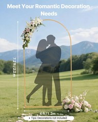 VEVOR Arch Backdrop Stand Metal Arch Backdrop Stand 7.2 x 4 ft for Wedding Party