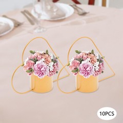 10 Pcs Gold Vases Centerpieces Wedding Trumpet Vase for Wedding Party Decoration