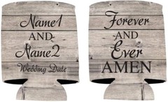 Custom Wedding Can Coolers Forever And Ever Amen Religious Wedding Can Cooler