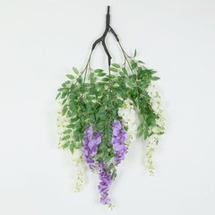 55″ CREAM PURPLE Silk Wisteria Vine Hanging Artificial FLOWER Chandelier Party