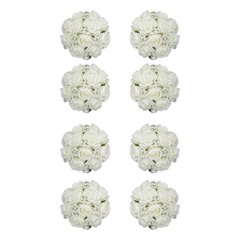 White Green Artificial Floral Balls Half Moon Flower Ball Wedding Table Decor