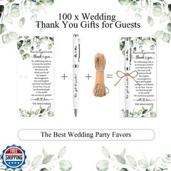 Affrolling 100 Sets Wedding Favors for Guests Bulk Retractable Ballpoint Pen