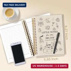 Wedding Notebook Journal 5.5×8.3, Wedding Engagement Gifts for Couples, Bridal G