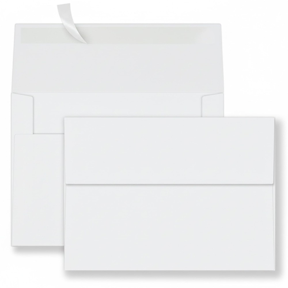 YINUOYOUJIA 100 Pack A4 Envelopes,4×6 White Envelopes,Self 4×6 inches,