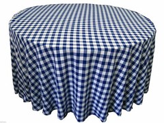 10 Round 108 inch Checkered Gingham Tablecloths Buffalo Polyester Made in USA