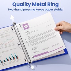 Cobalt Blue 3 Ring Binder – Clear View – PVC-Free – 3 Inch – 1 Pack