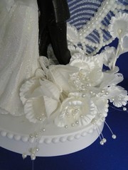 New Elegant Wedding First Dancing Couple Caketop, Lace Heart, #407A