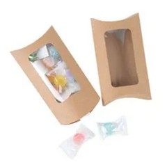 10pcs Pillow Shape Kraft Paper DIY Candy Box Birthday Party Favor Gift Boxes NEW