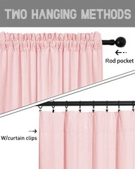 SMILETIME Pink 120in Long Velvet Curtains with Rod Pocket Thermal Insulated S…