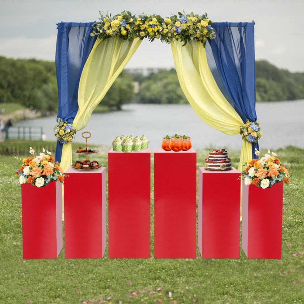 6 PCS Display Pedestal Stand, Display Pillars for Birthday Party Wedding