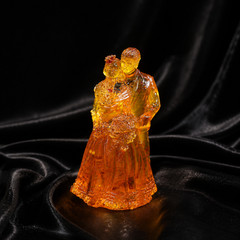 Made in USA Baltic Amber Wedding Couple Figurine Home Decor Handmade Gift