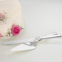 Lenox True Love 2 Piece Dessert Set Silverplate Cake Knife and Server Gift
