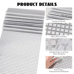 Glitter Disco Party Table Runner, Silver Mirror Sequin 12 X 108 Inch,