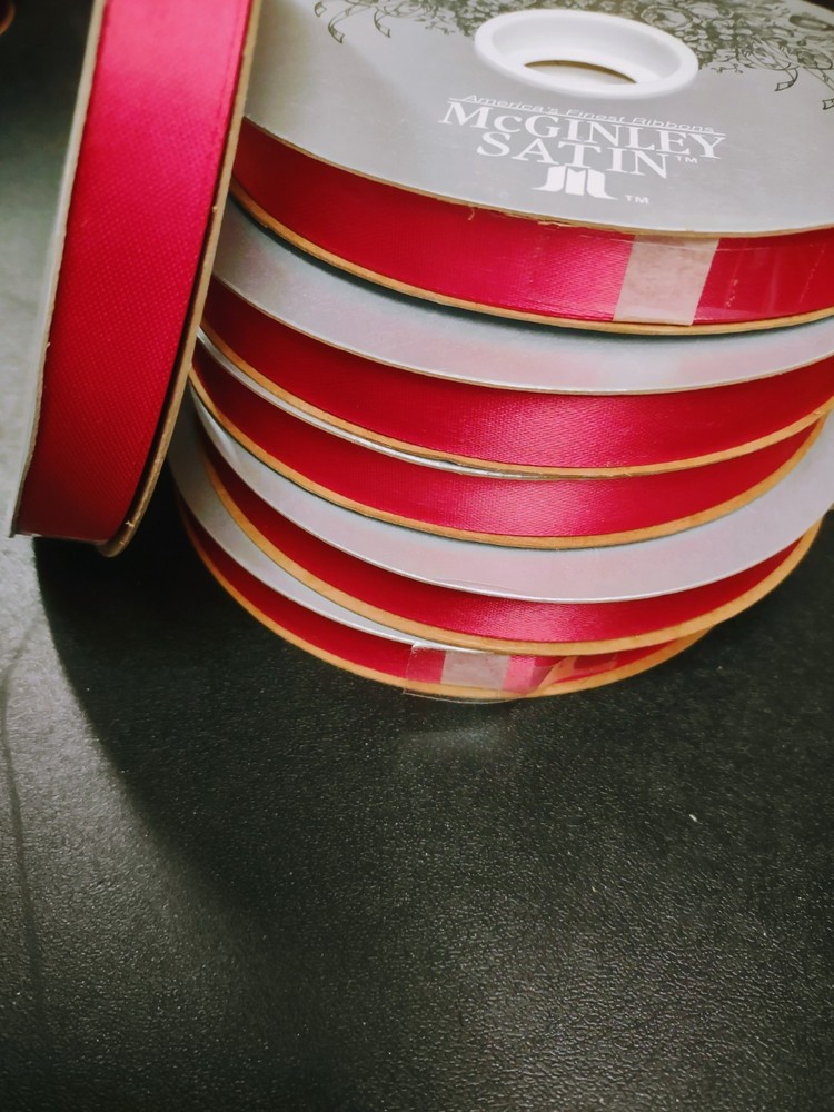 #3 McGinley Satin, Valeria Red, 100 Yard Acetate Ribbon 9/16″ for Corsages/Bows