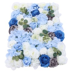 Silk Blue& White& Green 6 Pcs 23.62*15.74in Artificial Flowers Wall Decoration