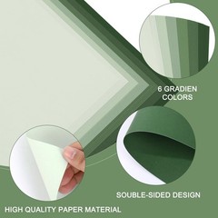 Whaline 60 Sheets Sage Green Card Stock Paper Scrapbook 8.5 x 11 inch,