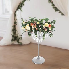 Wedding Flower Stand Clear Acrylic & Silver Iron 42 × 60 cm Floor/Tabletop