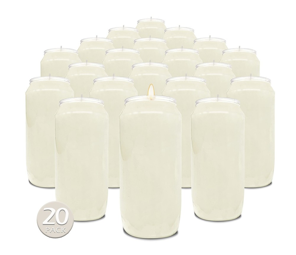 Hyoola 7 Day White Prayer Candles 20 – 6 Tall Pillar Candles For Religious