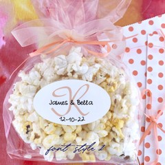 (18) Personalized Wedding Monogram Favor Labels (Oval) Glossy Finish!