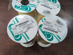 (Lot of 4) Nylon Tulle Shear Fabric, Yellow 2 New(6″x 25yds) 2 Used, Aprx 75 Yds