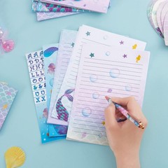 WERNNSAI 69 PCS Stationery Letter and Envelopes, Mermaid Kids Stationery Set,…