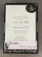 Studio His & Hers 50 Floral Wedding Invitations & 50 Reply Cards With Envelopes