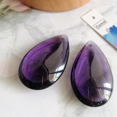 20Pcs Purple 47mm Crystal Smooth Drop Pendant Chandelier Prisms Lamp Parts