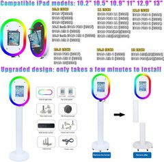 Portable Photo Booth Machine For iPad 10.2″ 10.5″ 10.9″ 11″ 12.9″ Selfie Station