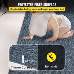 Gray Marine Carpet 6 ft x 13.1 ft Boat Carpet Rugs Indoor Outdoor Rugs for Patio
