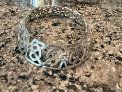 Mullingar Pewter Unity Candle Holder-Celtic Knot-Irish Wedding-2007-Excellent