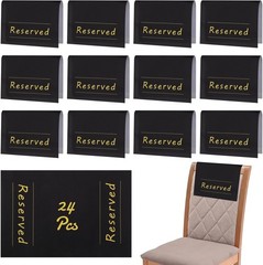 24 Pcs Reserved Chair Signs, Church Pew Reserved Seating Placeholders, Reserv…