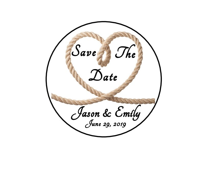 30 save the date wedding invitation stickers, labels envelope seals country barn