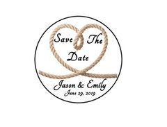 30 save the date wedding invitation stickers, labels envelope seals country barn