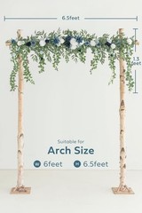 Ling’s Moment 6.5FT Backdrop Floral Garland, Spring Artificial Wedding Arch F…